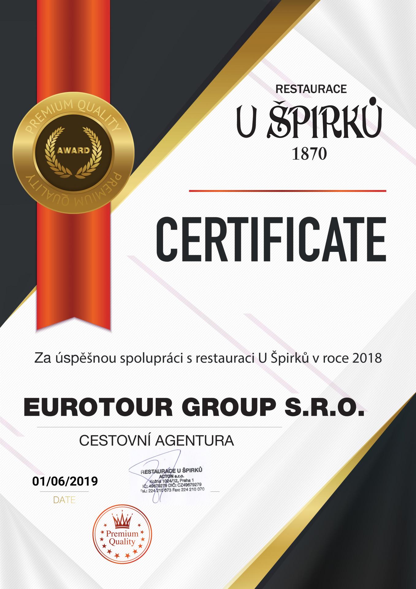 Certifikat U Spirku